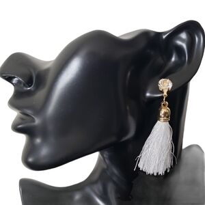 Fashion Jewelry Faux Diamond Tassel Earrings Sz OS